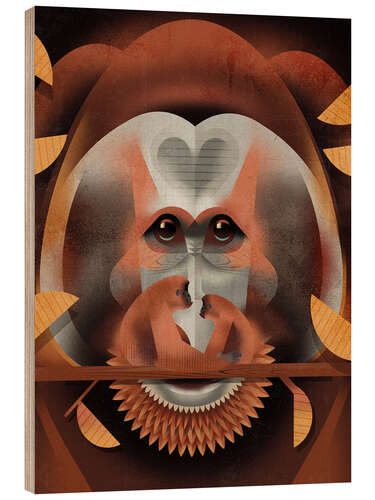 Trätavla Orangutan