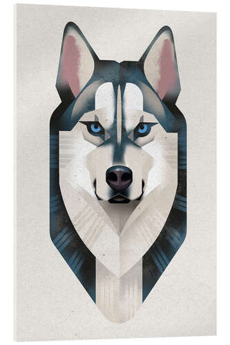 Tableau en verre acrylique Siberian Husky
