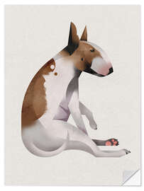 Wandsticker Bullterrier - Dieter Braun