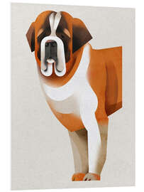 Hartschaumbild Bernhardiner - Dieter Braun