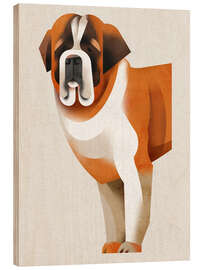 Holzbild Bernhardiner - Dieter Braun