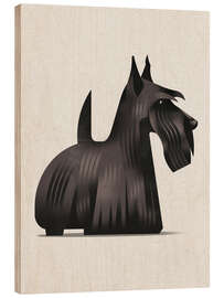 Trätavla Scottish Terrier - Dieter Braun