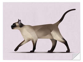 Självhäftande poster Siamese Cat
