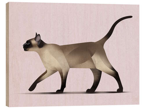 Cuadro de madera Siamese Cat