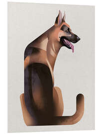 Hartschaumbild Deutscher Schäferhund