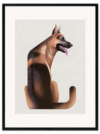 Gerahmter Kunstdruck Deutscher Schäferhund