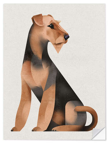 Wandsticker Airedale Terrier