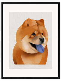 Gerahmter Kunstdruck Chow Chow