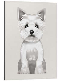 Aluminiumtavla West Highland Terrier