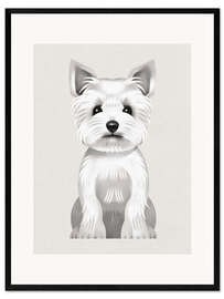 Gerahmter Kunstdruck West Highland Terrier