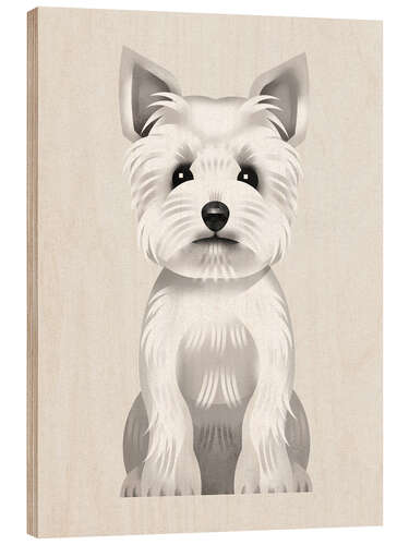 Obraz na drewnie West Highland Terrier