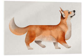 Tableau en verre acrylique Corgi - Dieter Braun