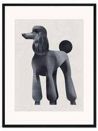 Gerahmter Kunstdruck Pudel - Dieter Braun