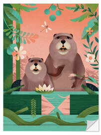 Sticker mural Beaver - Dieter Braun