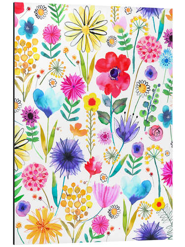 Obraz na aluminium Colourful Spring Garden Flowers