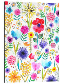 Gallery Print Colourful Spring Garden Flowers