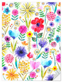 Wall sticker Colourful Spring Garden Flowers