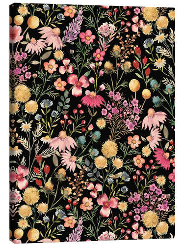 Lienzo Dark Floral Botanical