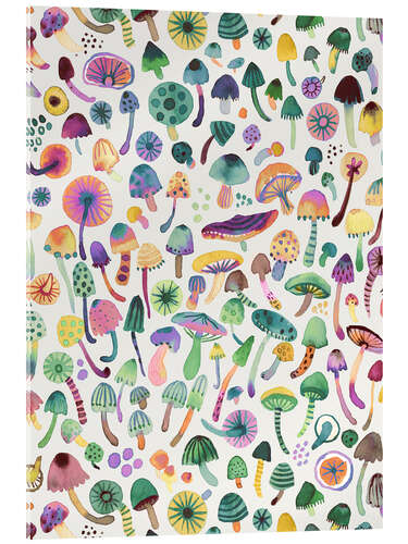 Obraz na szkle akrylowym Mushrooms Psychedelic Trippy Forest