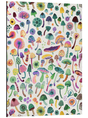 Alumiinitaulu Mushrooms Psychedelic Trippy Forest