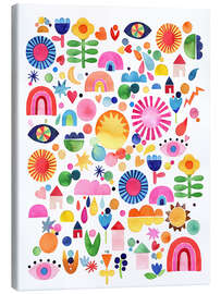 Tableau sur toile Colourful world life - Ninola Design