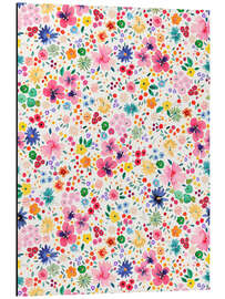 Alubild Millefleurs Bunte Blumen