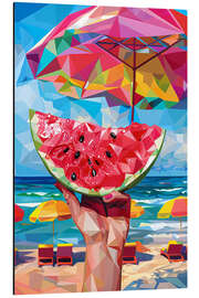 Obraz na aluminium Watermelon on the beach