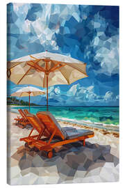 Leinwandbild Urlaub am Strand - Maria Tuzhilkina