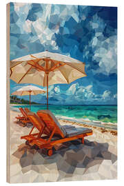 Quadro de madeira Beach vacation - Maria Tuzhilkina
