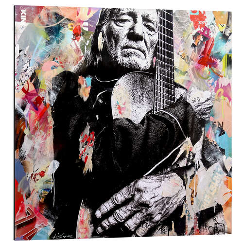 Tableau en aluminium Willie Nelson