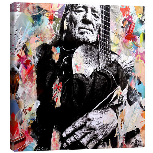 Canvas print Willie Nelson