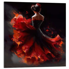 Stampa su plexi-alluminio Flamenco dancer