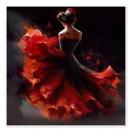 Wall print Flamenco dancer - Mark Ashkenazi