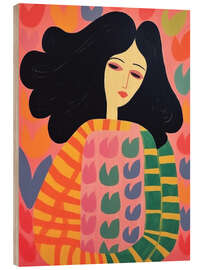 Cuadro de madera Flower Woman - Frank Daske