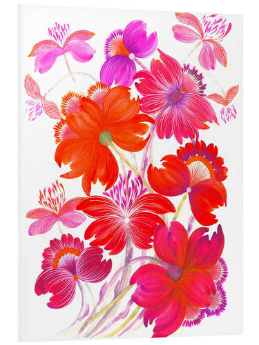 PVC-taulu Bouquet of bright red flowers