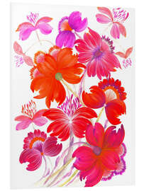 PVC-taulu Bouquet of bright red flowers