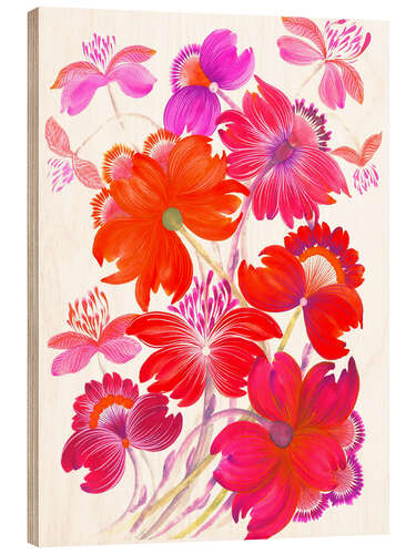 Trebilde Bouquet of bright red flowers