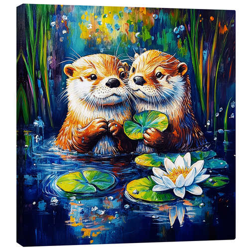 Canvas print Otterly in Love