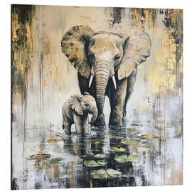 Aluminium print Mother's love