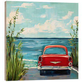 Wood print First date - DejaReve