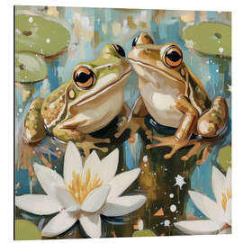 Cuadro de aluminio Two Frogs, One Heart - DejaReve