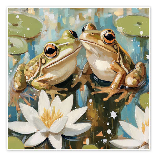 Poster Two Frogs, One Heart