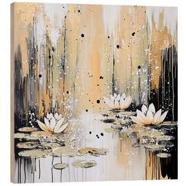 Cuadro de madera Тhe lily pond - DejaReve