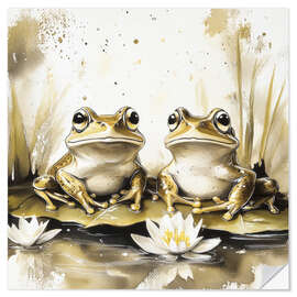 Sticker mural Romantic Frogs
