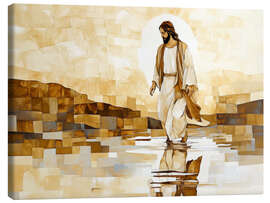 Quadro em tela Jesus walking on lake - DejaReve