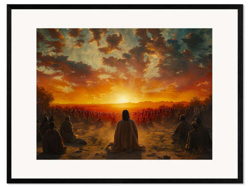 Stampa artistica con cornice Sunset Prayer