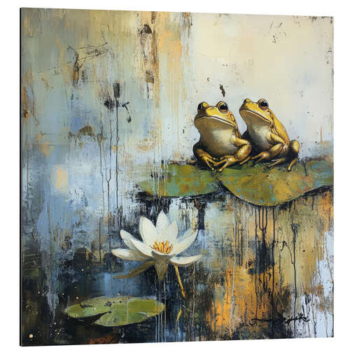 Aluminium print Lilypad Lovers