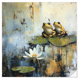 Vinilo para la pared Lilypad Lovers - DejaReve