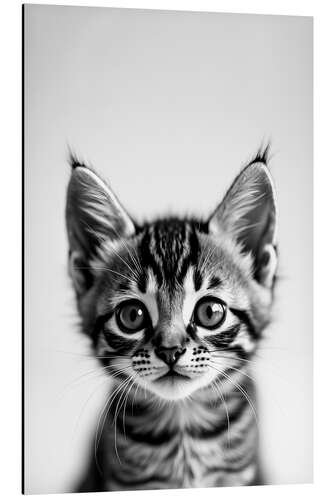 Aluminium print Baby Cat