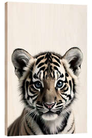 Cuadro de madera Baby Tiger